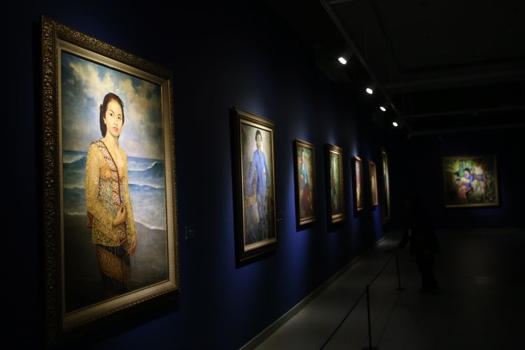 Suasana pameran lukisan koleksi Presiden Soekarno yang tersimpan di Istana Bogor. (Foto: Kompascom/Garry Andrew Lotulung)
