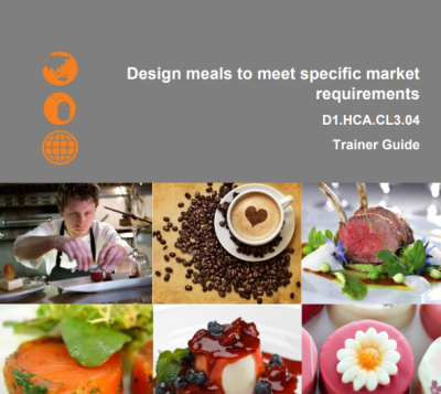 Design meals to meet specific market requirements
